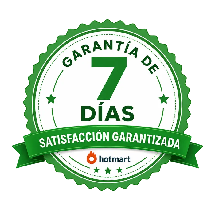 Sello de garantía de 7 días Hotmart